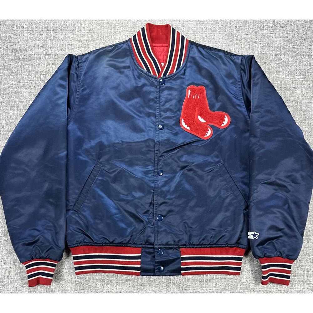 Vintage Boston Red Sox Jacket Mens Medium Diamond Collection Starter USA 90s